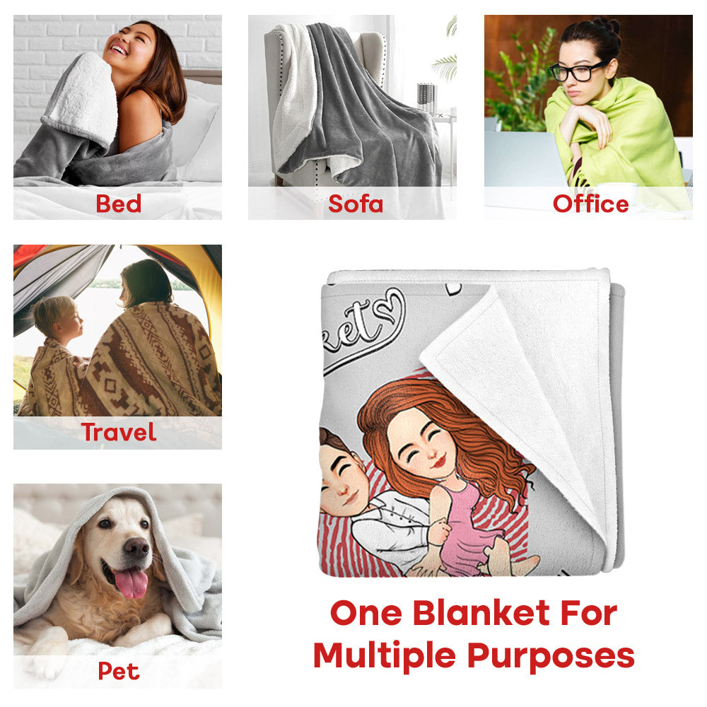 Our Snuggle Blanket Personalized Blanket For Couple