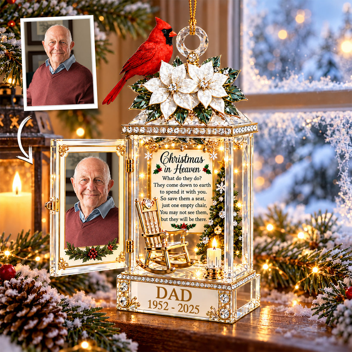 Christmas In Heaven - Personalized Memorial Ornament For Christmas NA04 Hv01