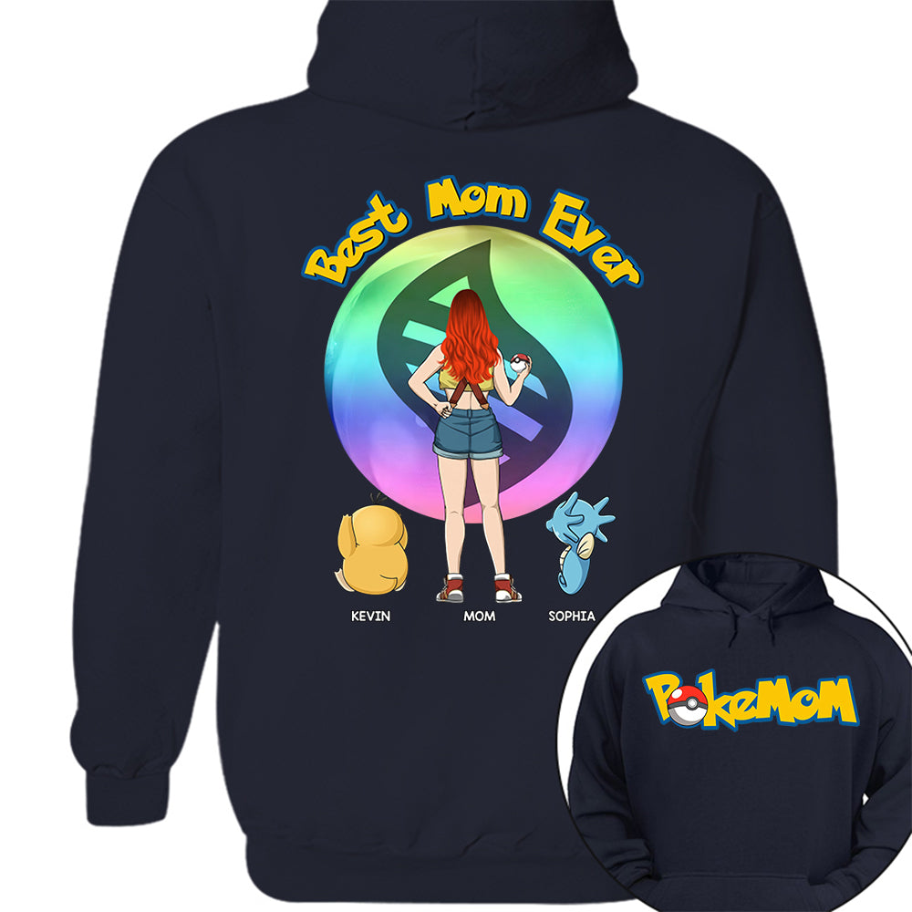 Pokemom-Best Mom Ever-Personalized Shirt For Mom, Dad Custom Nickname With Kids Gift Na02 VH01
