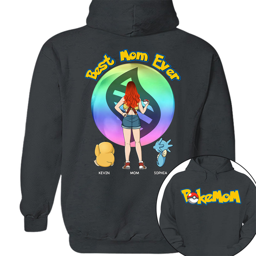 Pokemom-Best Mom Ever-Personalized Shirt For Mom, Dad Custom Nickname With Kids Gift Na02 VH01