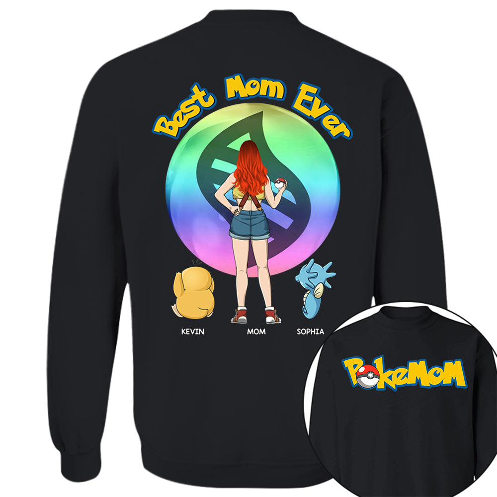 Pokemom-Best Mom Ever-Personalized Shirt For Mom, Dad Custom Nickname With Kids Gift Na02 VH01