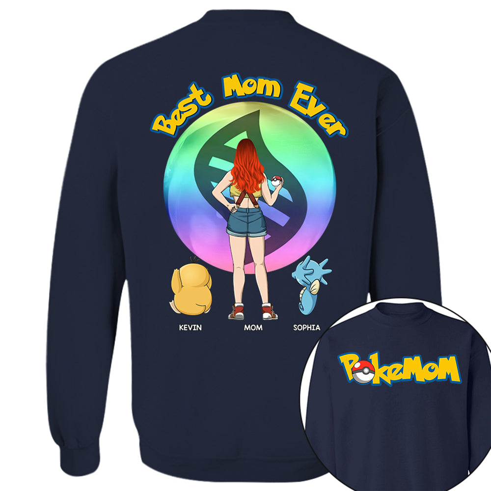Pokemom-Best Mom Ever-Personalized Shirt For Mom, Dad Custom Nickname With Kids Gift Na02 VH01