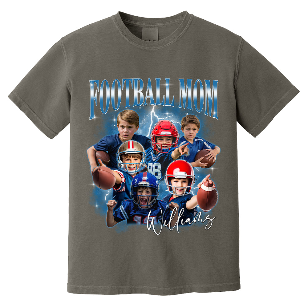 Personalized Football Mom Shirts, Custom Photo Sport Family Member, Game Day Football Team Your Own Pictures