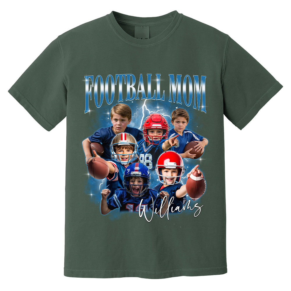 Personalized Football Mom Shirts, Custom Photo Sport Family Member, Game Day Football Team Your Own Pictures