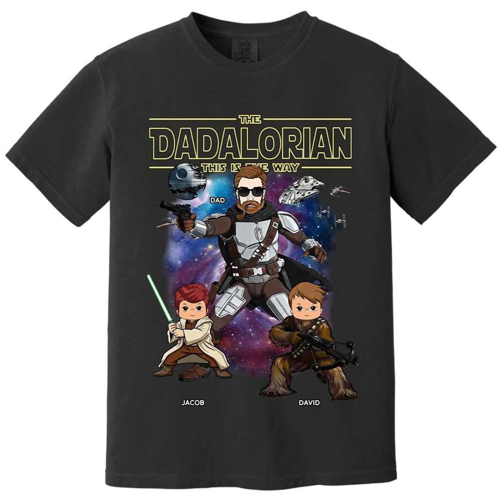 Custom The Dadalorian This Is The Way Vintage Style Shirt For Dad - Father's Day Gift Idea 2026 Vh01