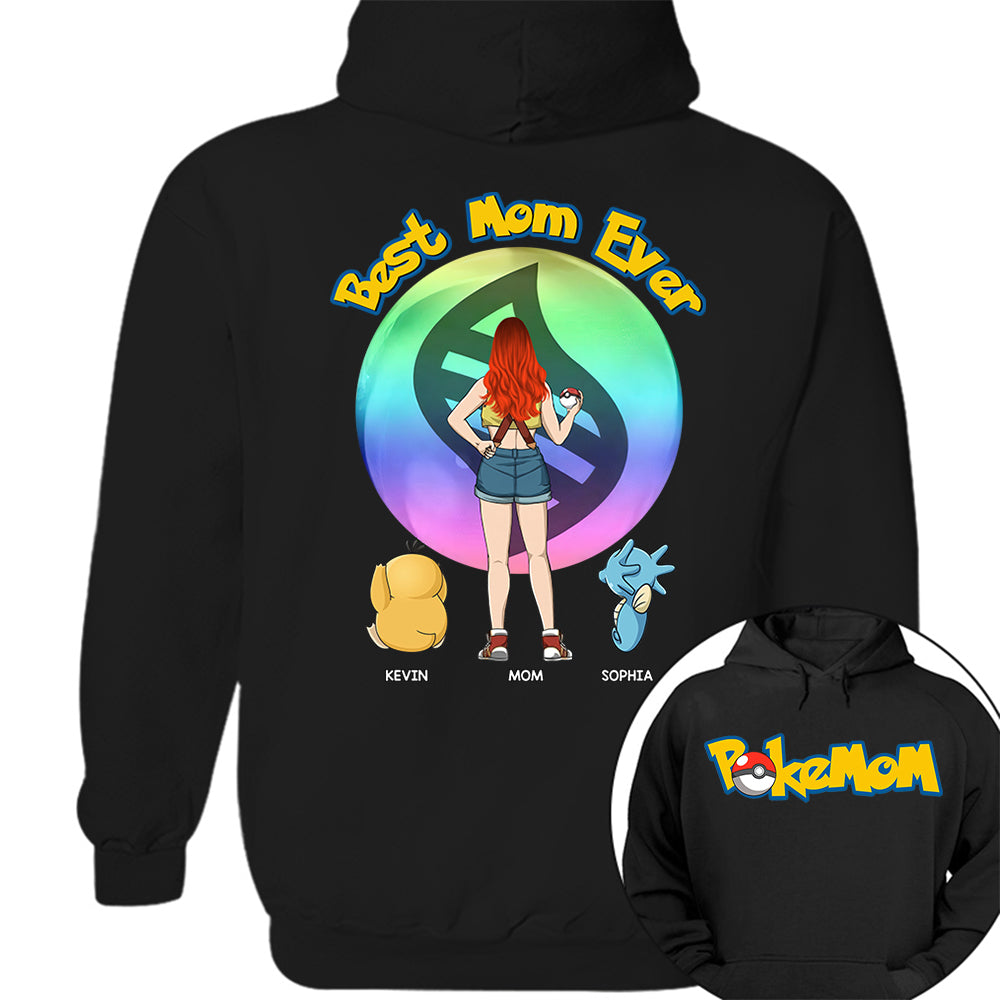 Pokemom-Best Mom Ever-Personalized Shirt For Mom, Dad Custom Nickname With Kids Gift Na02 VH01