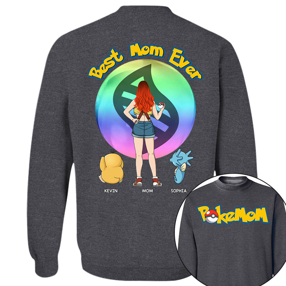Pokemom-Best Mom Ever-Personalized Shirt For Mom, Dad Custom Nickname With Kids Gift Na02 VH01