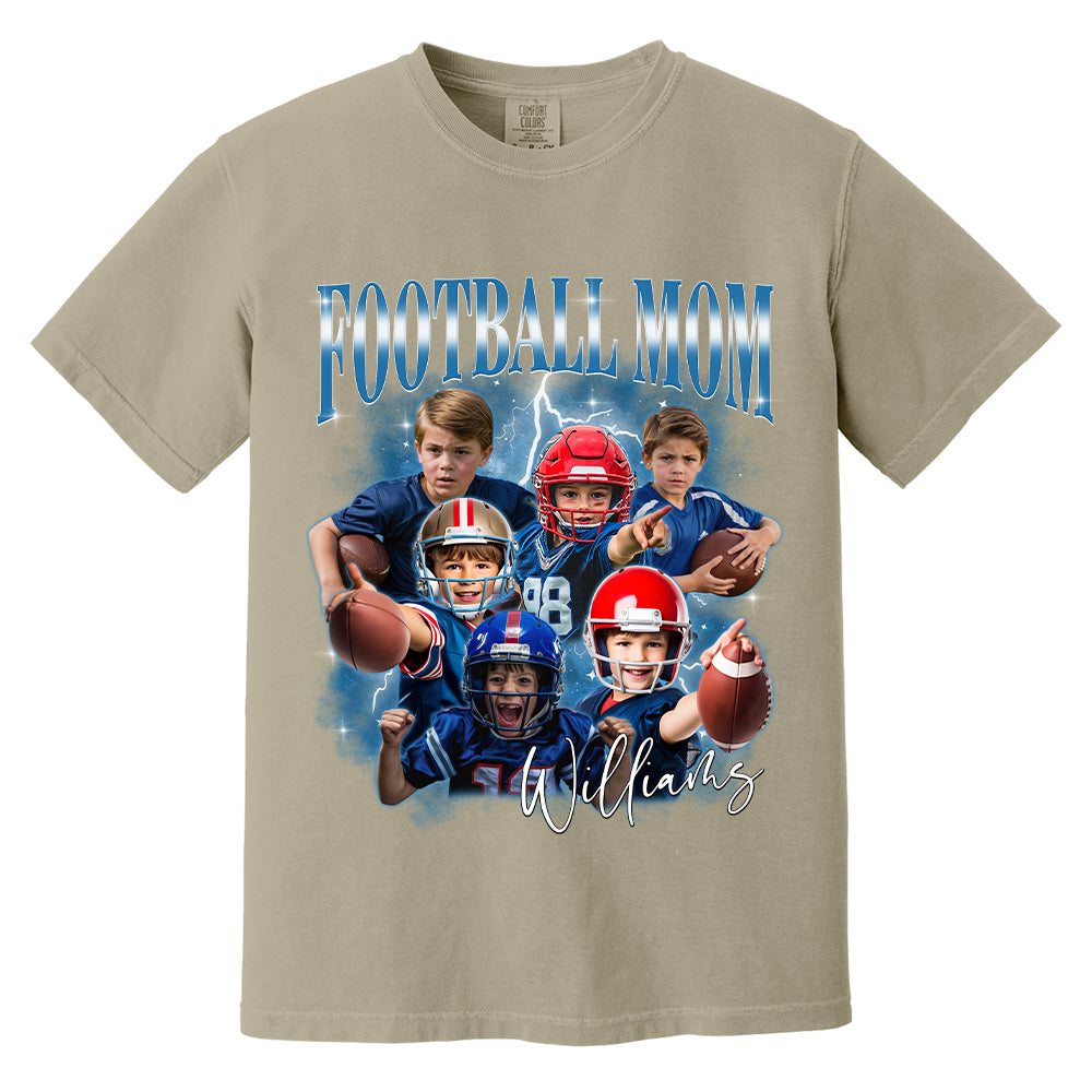 Personalized Football Mom Shirts, Custom Photo Sport Family Member, Game Day Football Team Your Own Pictures