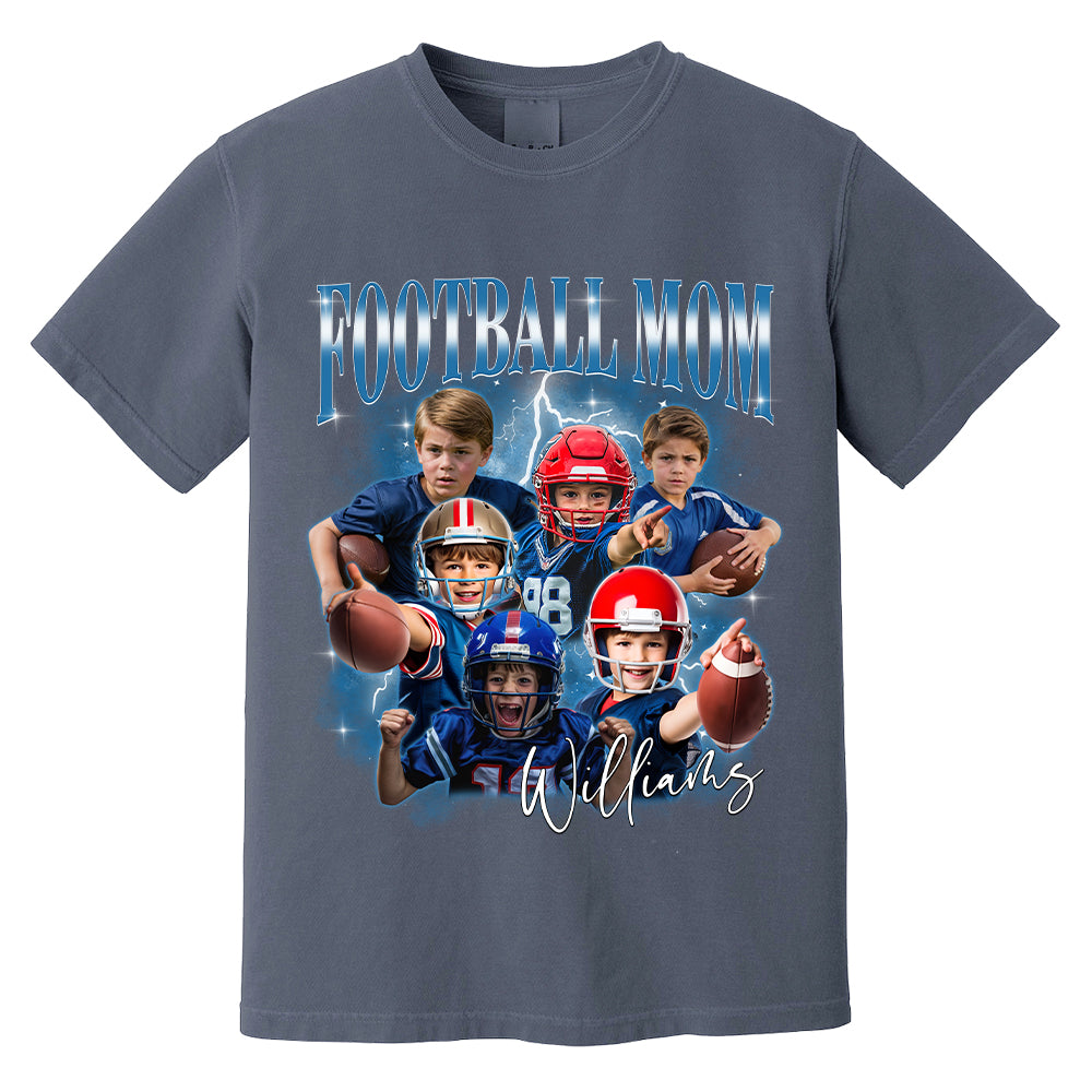 Personalized Football Mom Shirts, Custom Photo Sport Family Member, Game Day Football Team Your Own Pictures
