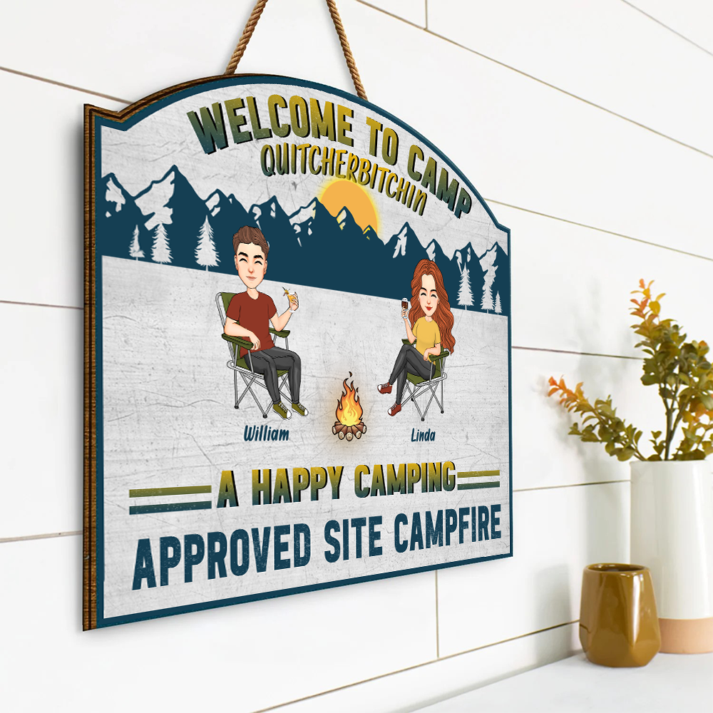 We Go Camping We're Drunk - Personalized Custom Wood Sign For Camping Lovers, Friends Go Camping NA04 Li29