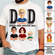Dad Husband Daddy Protector Hero, Personalized Shirt, Father's Day Gift For Dad T1807 Nh00