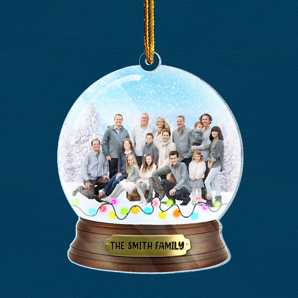 Personalized Photo Family Christmas Ornaments 2024, Christmas Birthday Gifts for Family, Parents, Kids, Family Ornament, Family Photo Gifts, Acrylic Ornaments, Custom Picture Ornament - HH0511