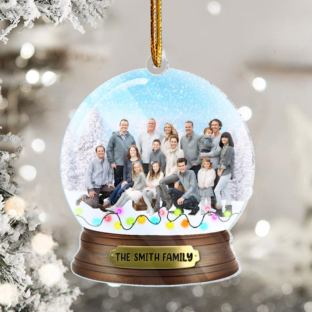 Personalized Photo Family Christmas Ornaments 2024, Christmas Birthday Gifts for Family, Parents, Kids, Family Ornament, Family Photo Gifts, Acrylic Ornaments, Custom Picture Ornament - HH0511