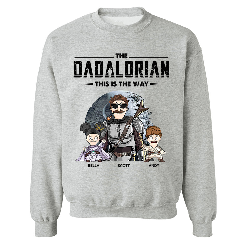 The Dadalorian This Is The Way Personalized Shirt Gift For Dad - Custom Nickname With Kids Vr2 New Nh00