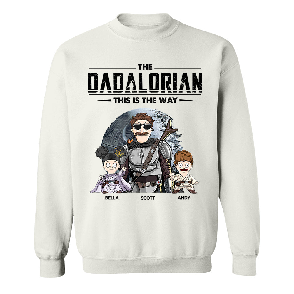 The Dadalorian This Is The Way Personalized Shirt Gift For Dad - Custom Nickname With Kids Vr2 New Nh00