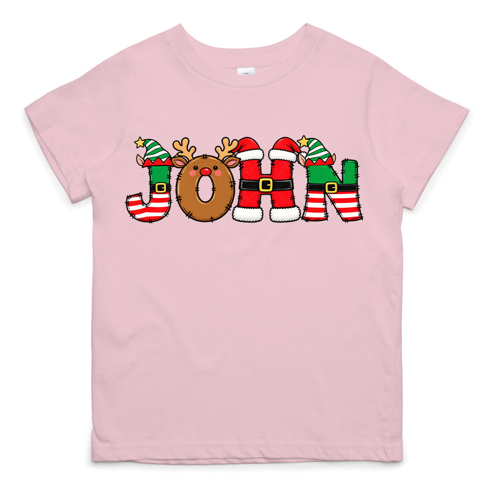 Christmas Name Shirt Monogram Matching Family Tee Christmas 2026 T-Shirt Holiday Custom Family Christmas T-Shirt Xmas Tee With Name Hv01