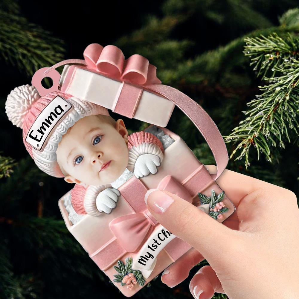Baby Inside Gift Box - Personalized Custom Acrylic Ornament Nh00