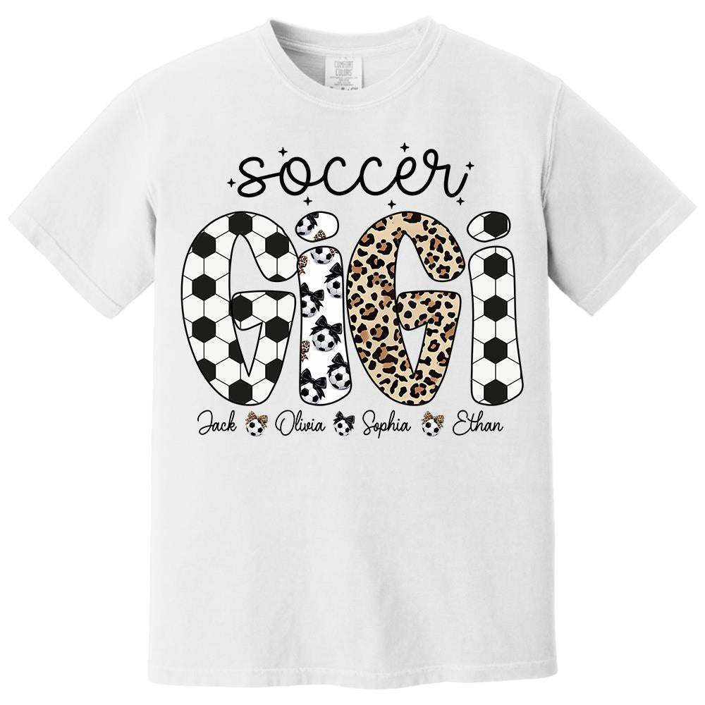 Personalized Soccer Mama Shirt, Custom Soccer Sports Grandma Nickname Shirt