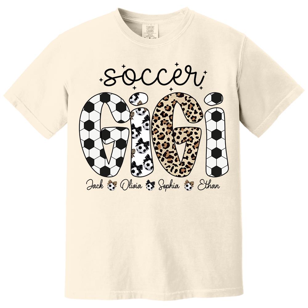 Personalized Soccer Mama Shirt, Custom Soccer Sports Grandma Nickname Shirt