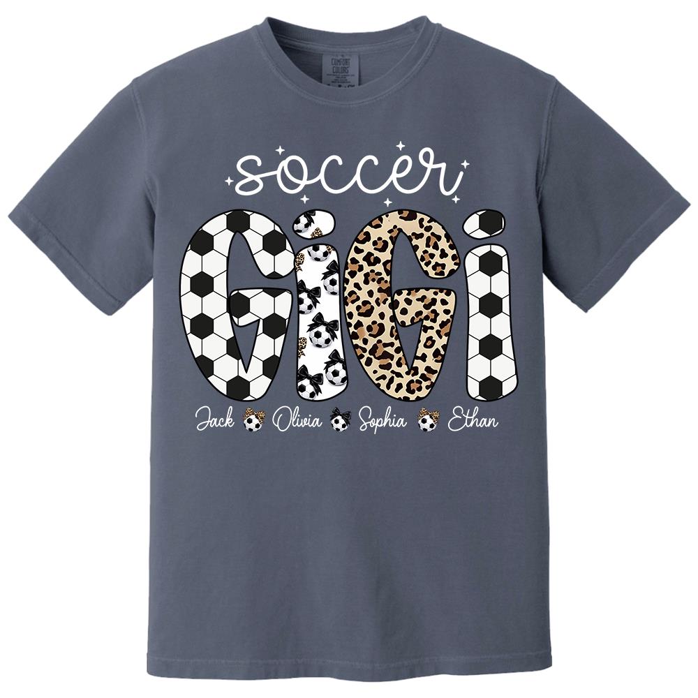 Personalized Soccer Mama Shirt, Custom Soccer Sports Grandma Nickname Shirt