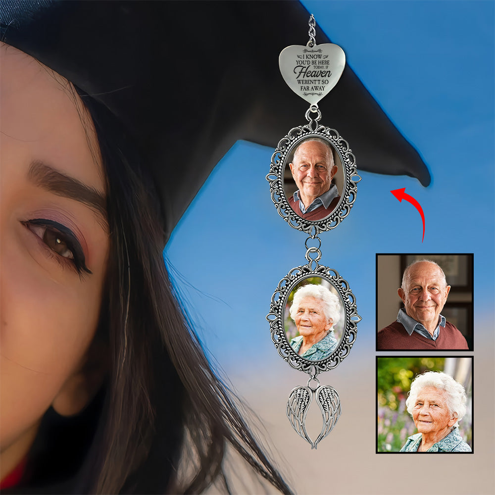 I Know You'd Be With Me Today - Custom Graduation Tassel Photo Charm