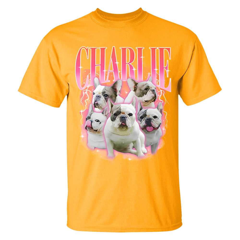 Comfort Colors Custom Retro Dog Shirt, Personalized Pet Tee, Custom Photo Gifts 90s Graphic, Bootleg Rap Dog Shirt, Custom Design Tshirt Li29