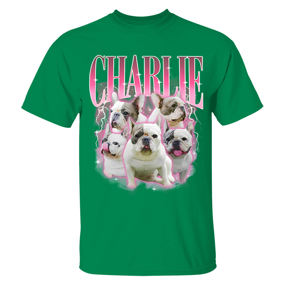 Comfort Colors Custom Retro Dog Shirt, Personalized Pet Tee, Custom Photo Gifts 90s Graphic, Bootleg Rap Dog Shirt, Custom Design Tshirt Li29