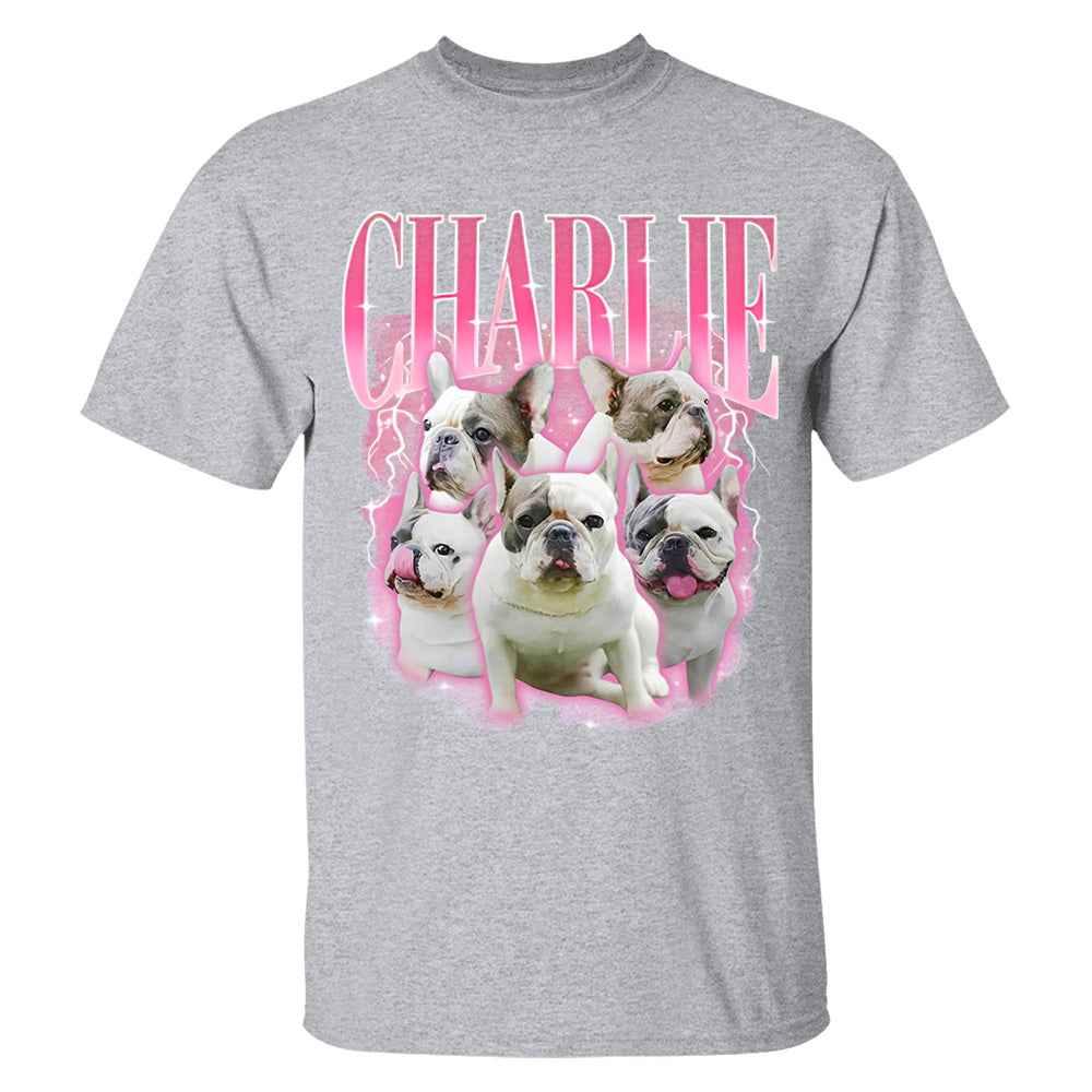 Comfort Colors Custom Retro Dog Shirt, Personalized Pet Tee, Custom Photo Gifts 90s Graphic, Bootleg Rap Dog Shirt, Custom Design Tshirt Li29