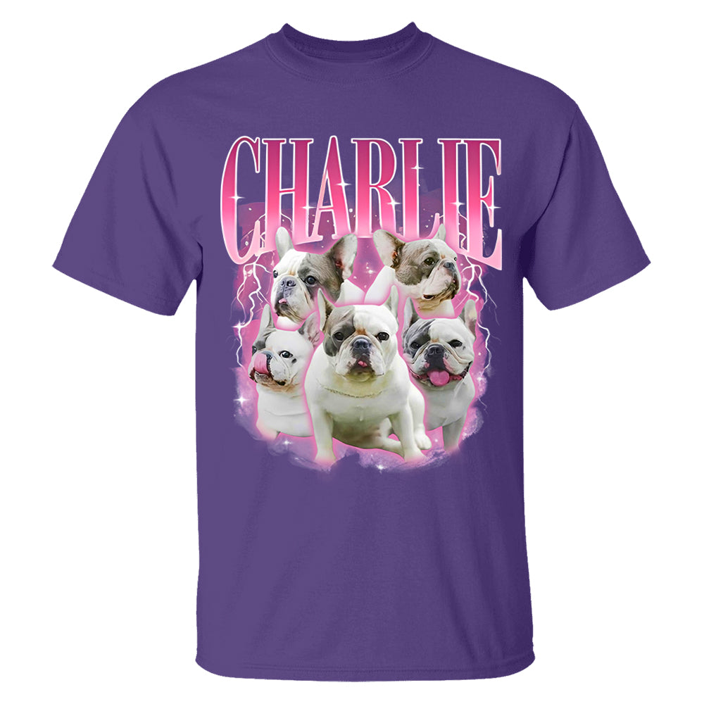 Comfort Colors Custom Retro Dog Shirt, Personalized Pet Tee, Custom Photo Gifts 90s Graphic, Bootleg Rap Dog Shirt, Custom Design Tshirt Li29