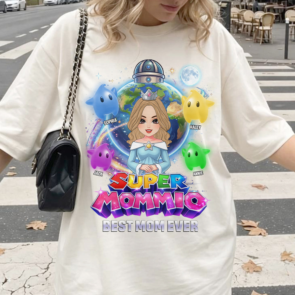 Super Mommio Custom Shirt, Gift For Mom, Mother's Day L0411 Hv01