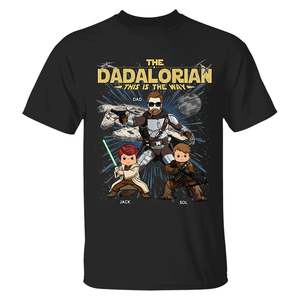 The Dadalorian This Is The Way Personalized Vintage Style Shirt For Dad Father's Day Gift T1807 T24