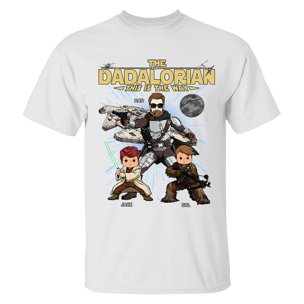 The Dadalorian This Is The Way Personalized Vintage Style Shirt For Dad Father's Day Gift T1807 T24