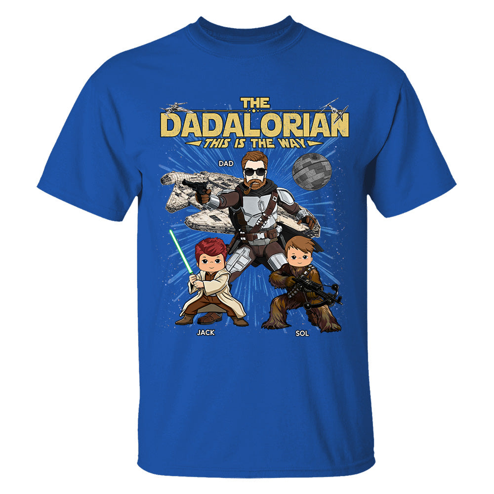 The Dadalorian This Is The Way Personalized Vintage Style Shirt For Dad Father's Day Gift T1807 T24