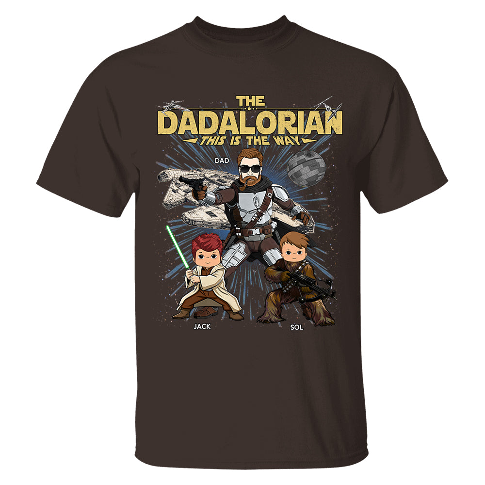 The Dadalorian This Is The Way Personalized Vintage Style Shirt For Dad Father's Day Gift T1807 T24