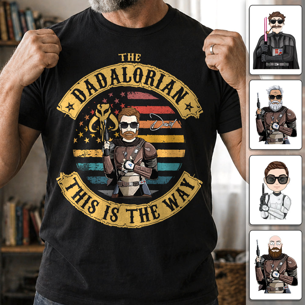 The Dadalorian This Is The Way - Personalized Shirt Custom Nickname Gift For Dad T1807 Hv01