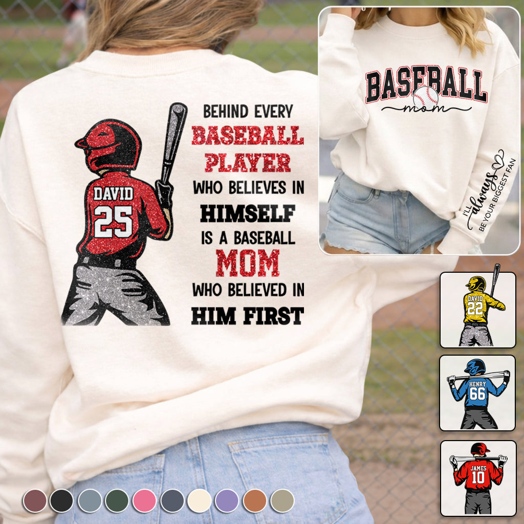 Baseball Mom - Behind Every Baseball Player Shirt - Personalized Shirt For Baseball Family T1807 Hv01