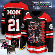 Custom Photo Ice Hockey Player Ice Hockey Jersey, Personalized Team Name School Name Bootleg Jersey A2110 T24
