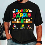 Personalized Super Daddio Shirt, Custom Names Shirt, Father's Day Gift