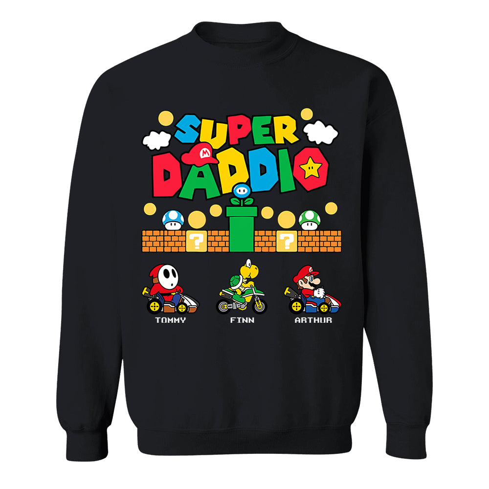 Personalized Super Daddio Shirt, Custom Names Shirt, Father's Day Gift