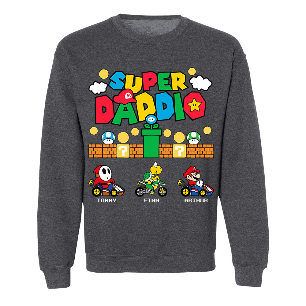 Personalized Super Daddio Shirt, Custom Names Shirt, Father's Day Gift