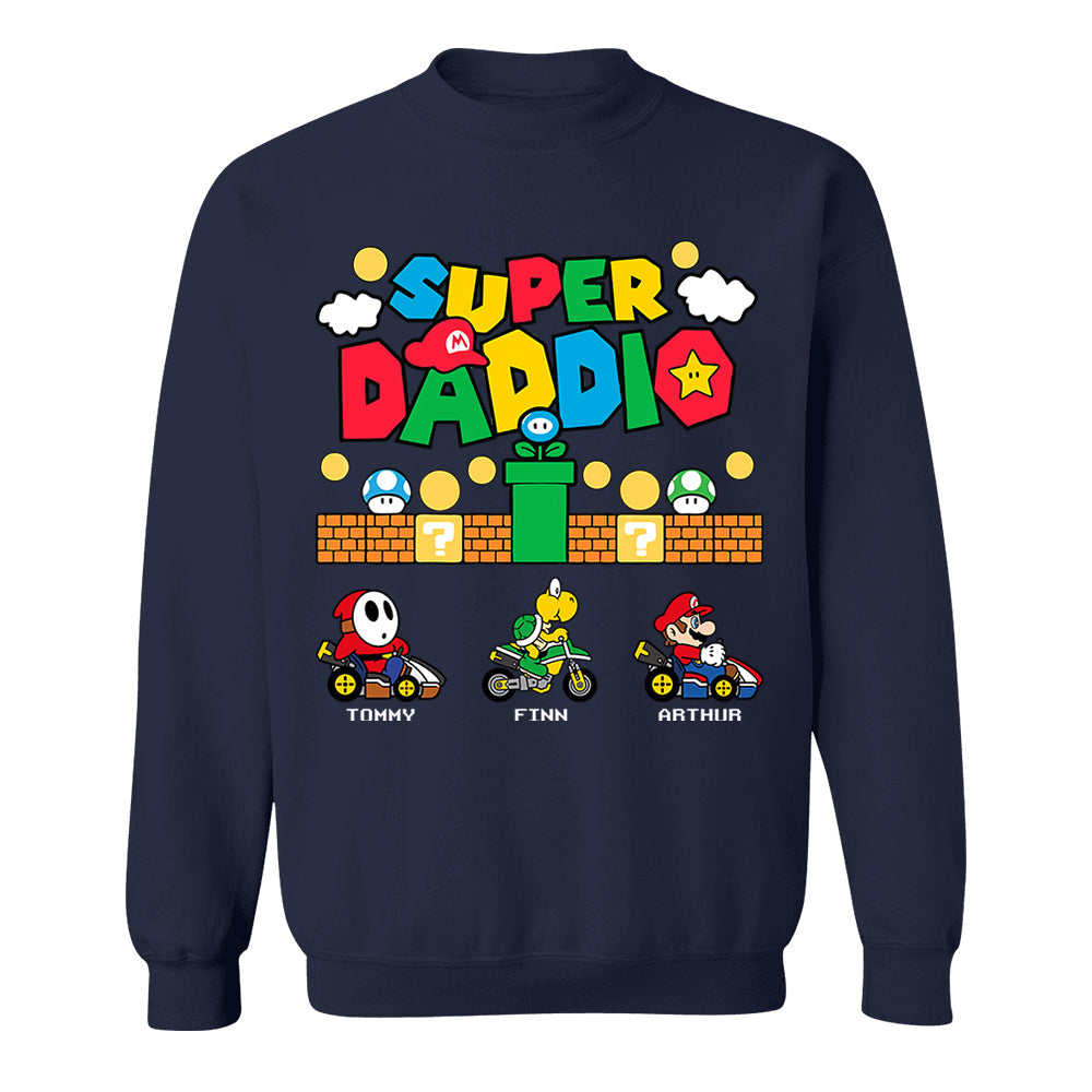 Personalized Super Daddio Shirt, Custom Names Shirt, Father's Day Gift