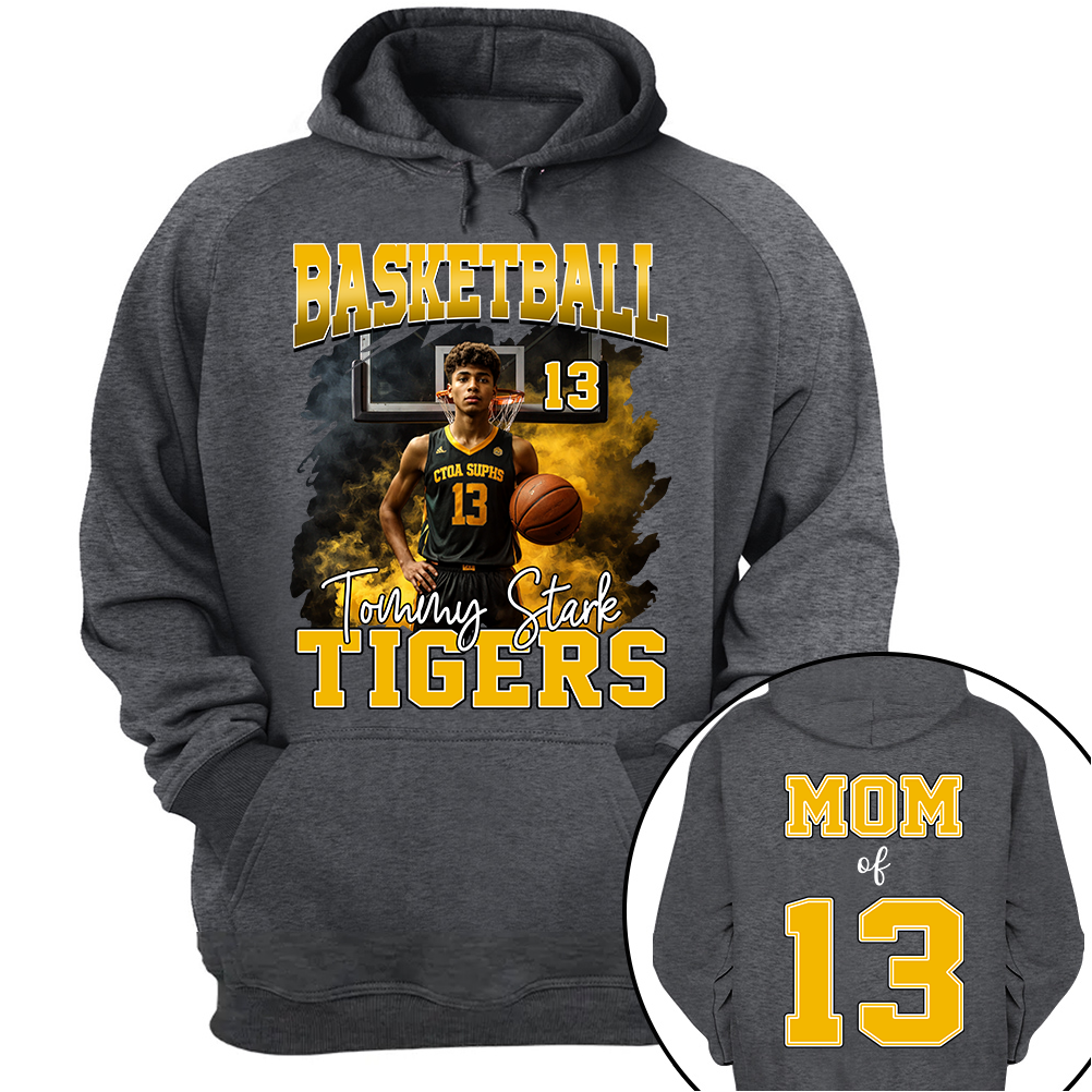Personalized Basketball Shirt, Custom Photo And Team Name For Basketball Mom Sport Family Vrs2 T1807