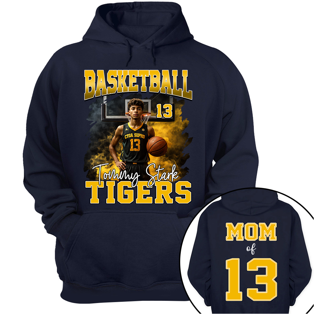 Personalized Basketball Shirt, Custom Photo And Team Name For Basketball Mom Sport Family Vrs2 T1807