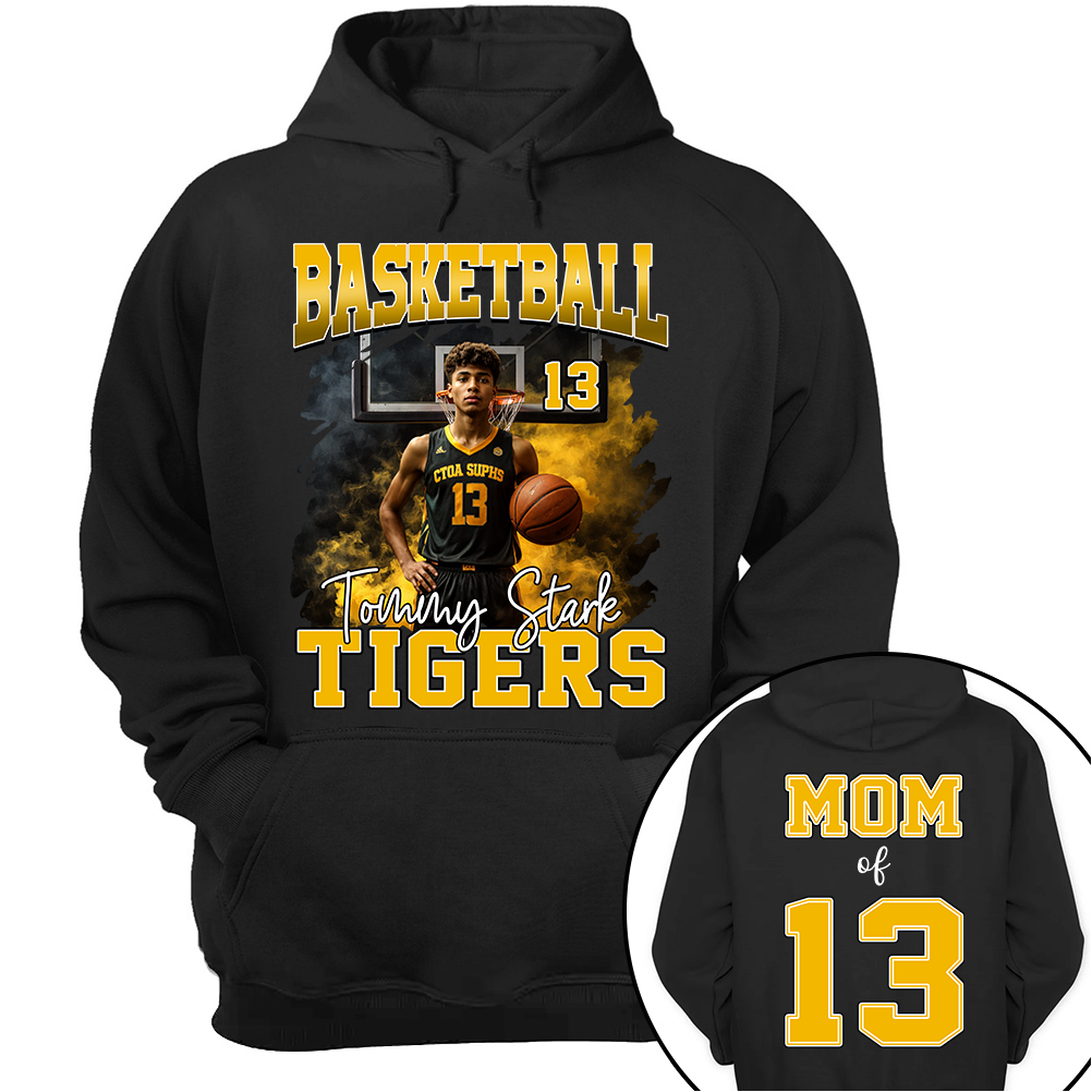 Personalized Basketball Shirt, Custom Photo And Team Name For Basketball Mom Sport Family Vrs2 T1807