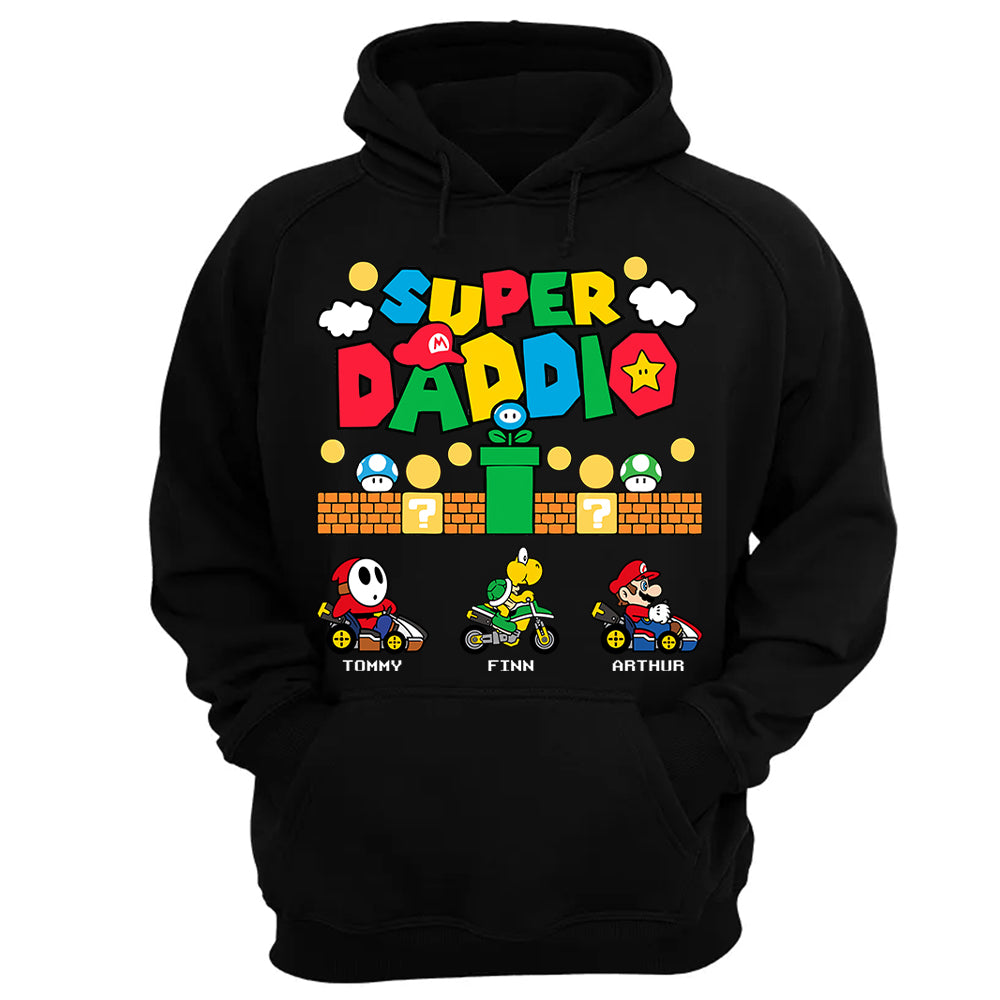 Personalized Super Daddio Shirt, Custom Names Shirt, Father's Day Gift