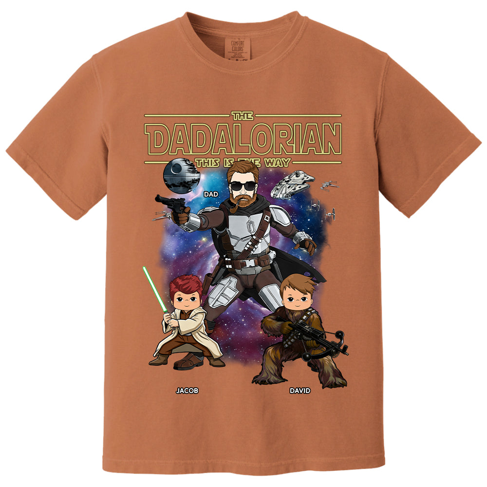 Custom The Dadalorian This Is The Way Vintage Style Shirt For Dad - Father's Day Gift Idea 2026 Vh01