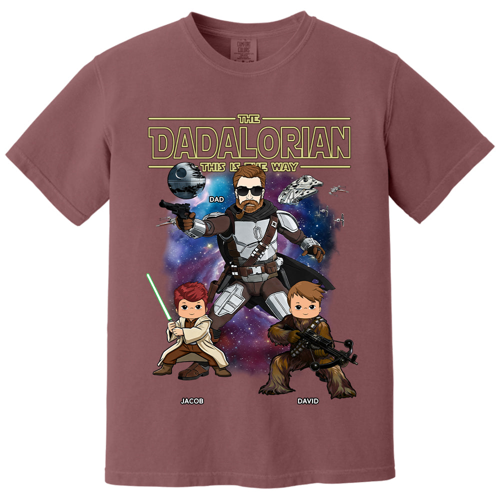 Custom The Dadalorian This Is The Way Vintage Style Shirt For Dad - Father's Day Gift Idea 2026 Vh01