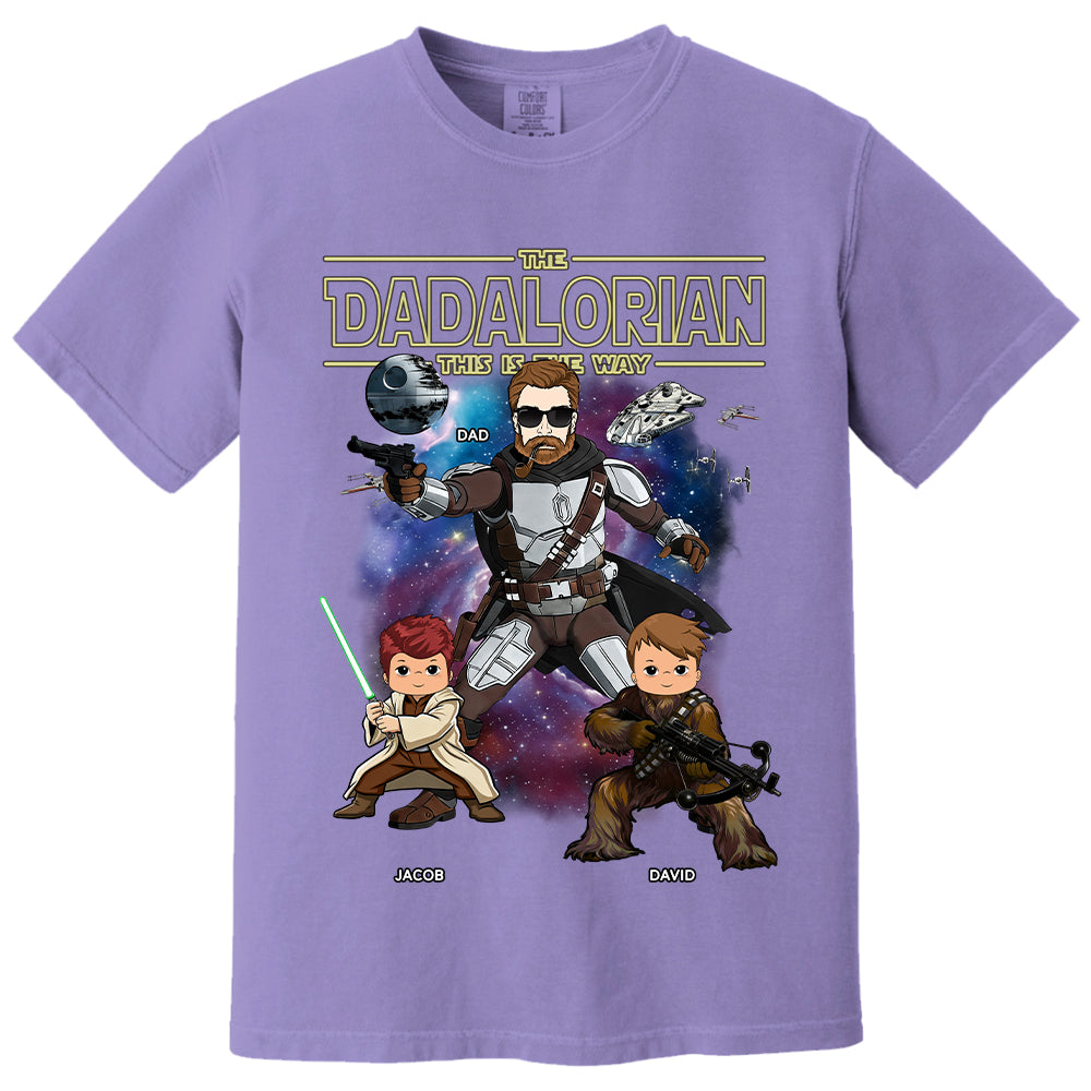 Custom The Dadalorian This Is The Way Vintage Style Shirt For Dad - Father's Day Gift Idea 2026 Vh01