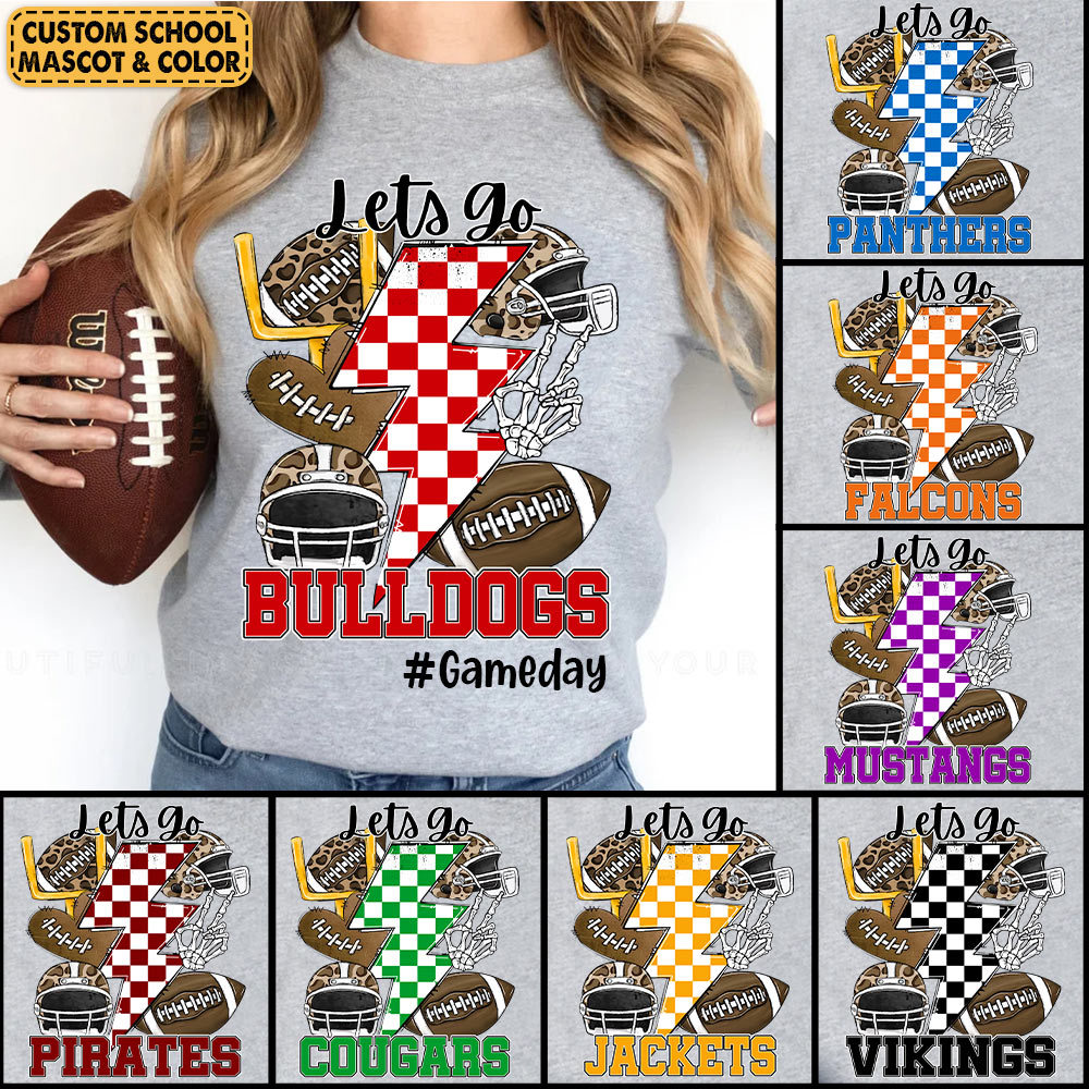Ph99- Spirit Shirt Personalized Game Day Shirt Custom School Mascot Test Ph99  Tu20 -Tu 30.07.2026