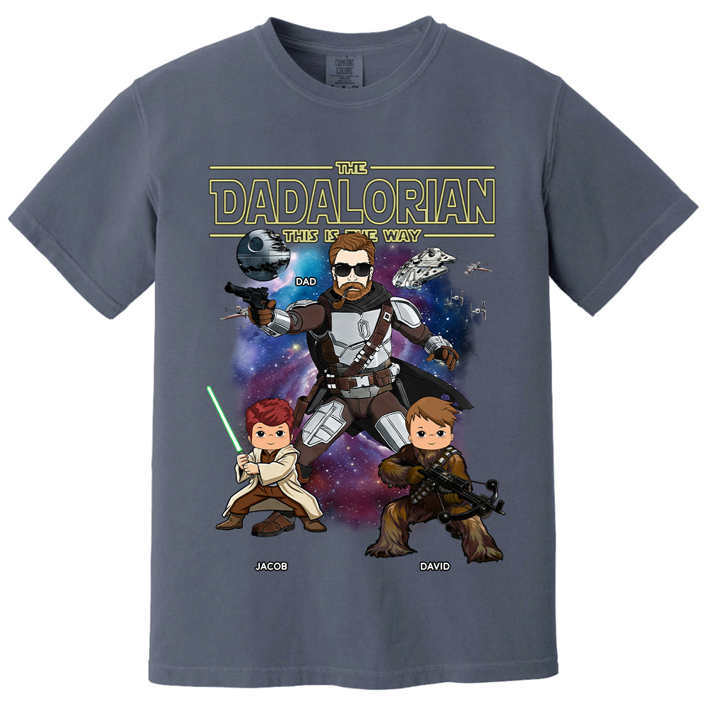 Custom The Dadalorian This Is The Way Vintage Style Shirt For Dad - Father's Day Gift Idea 2026 Vh01